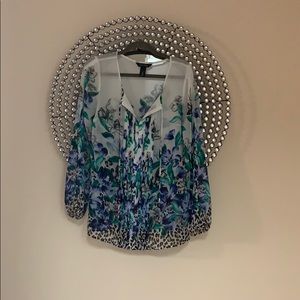 White House Black Market Floral & Animal Print 👚